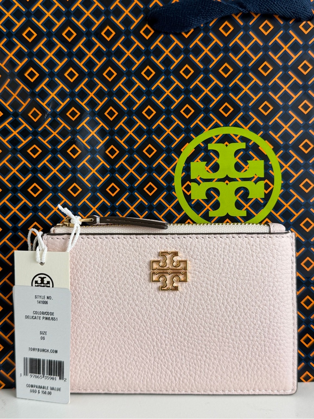 NWT Tory Burch Delicate Pink Card Holder